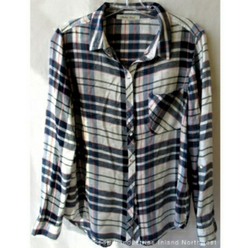 Michael Farrell White/Blue Flannel Large